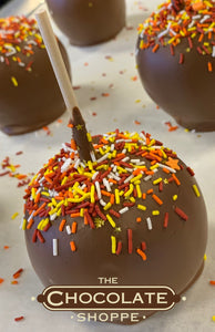 Chocolate Caramel Apple with Sprinkles